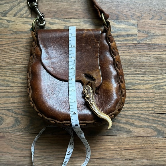 Vintage 1970’s Brown Leather Shoulder Drop Bag - Picture 6 of 16